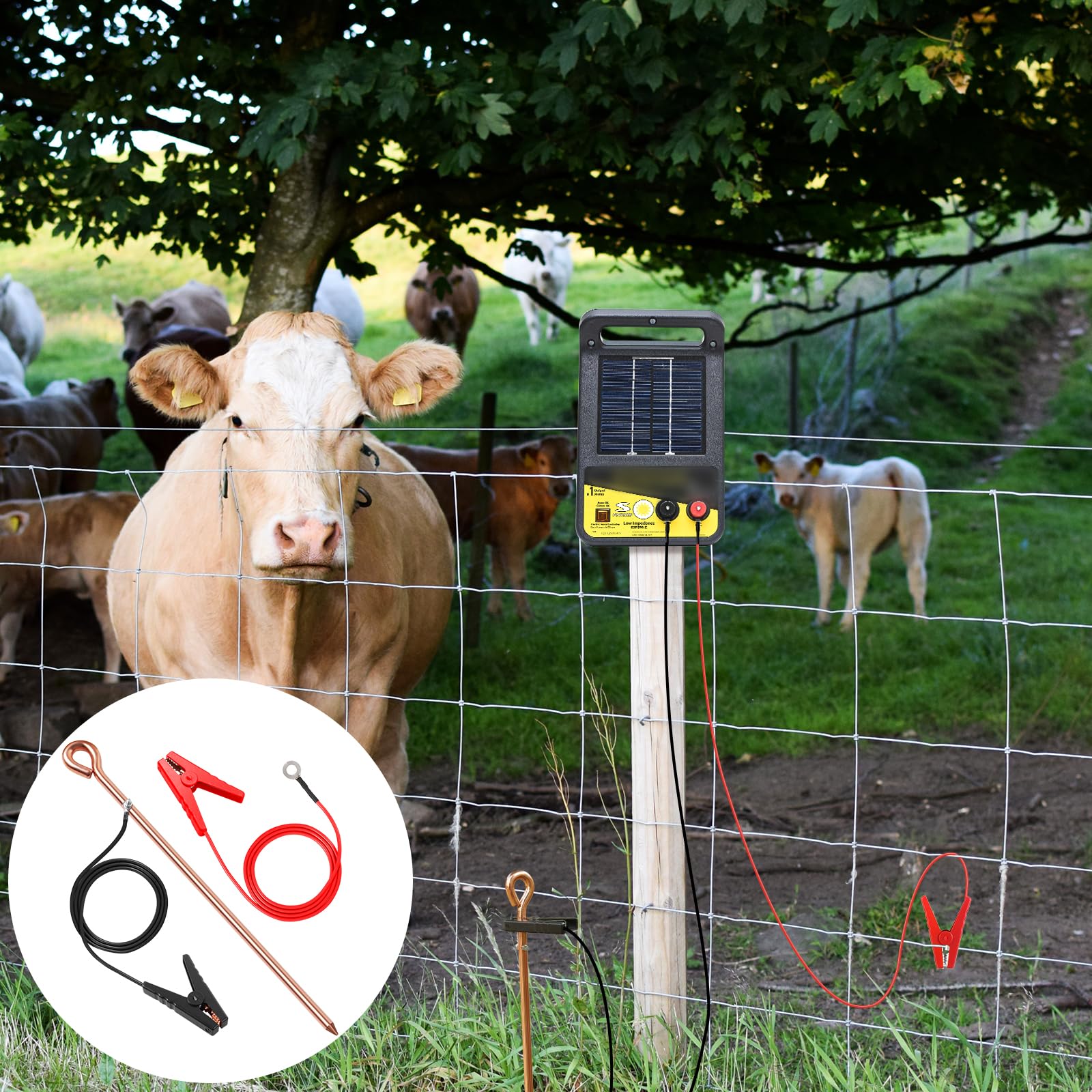 Makevivi solar-powered fence compatibility with energizers for outdoor use.