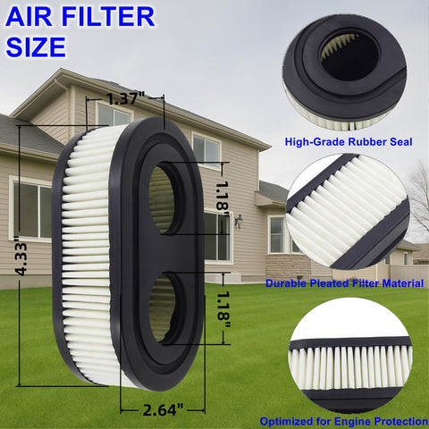 MAKGAGAAI 593260 air filter installed on Briggs Stratton 550E engine in use