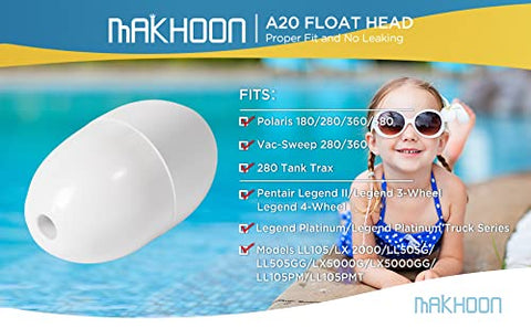 MAKHOON A20 float head installed on Polaris 360 cleaner