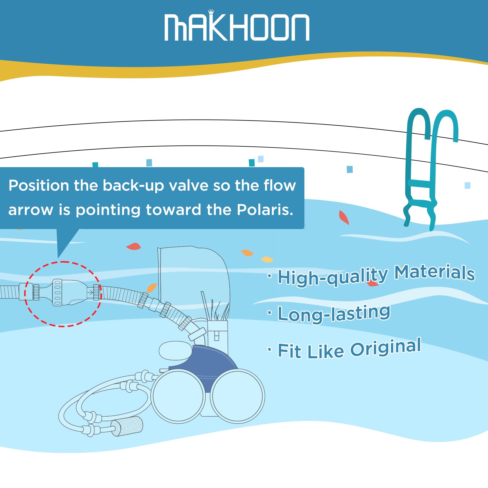 MAKHOON gear mechanism in backup valve close-up for reliable performance.