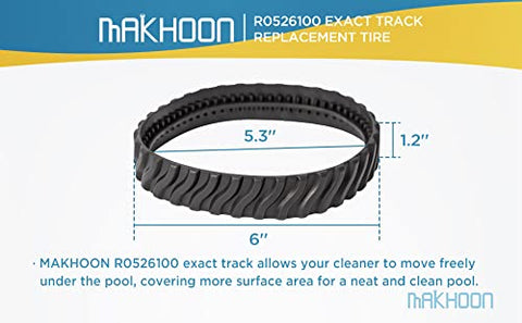 Makhoon R0526100 track close-up, premium rubber for better traction