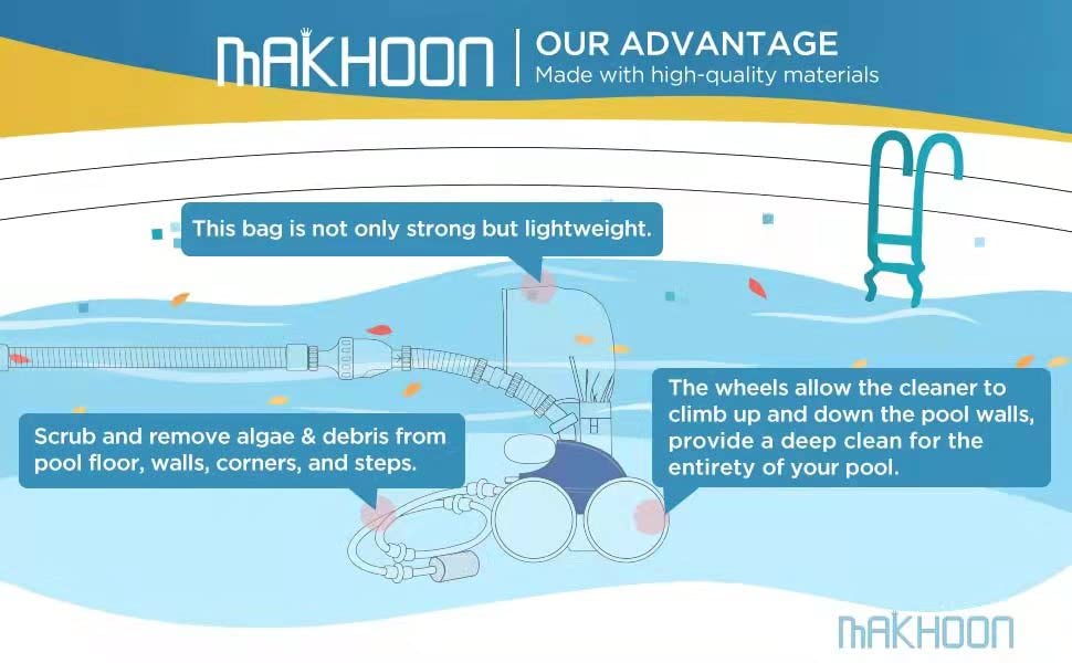 MAKHOON bag, tail and scrubber kit captures debris for cleaner results