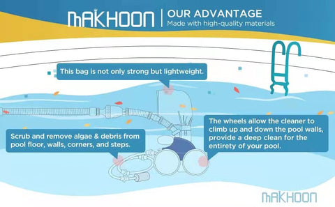 MAKHOON bag, tail and scrubber kit captures debris for cleaner results