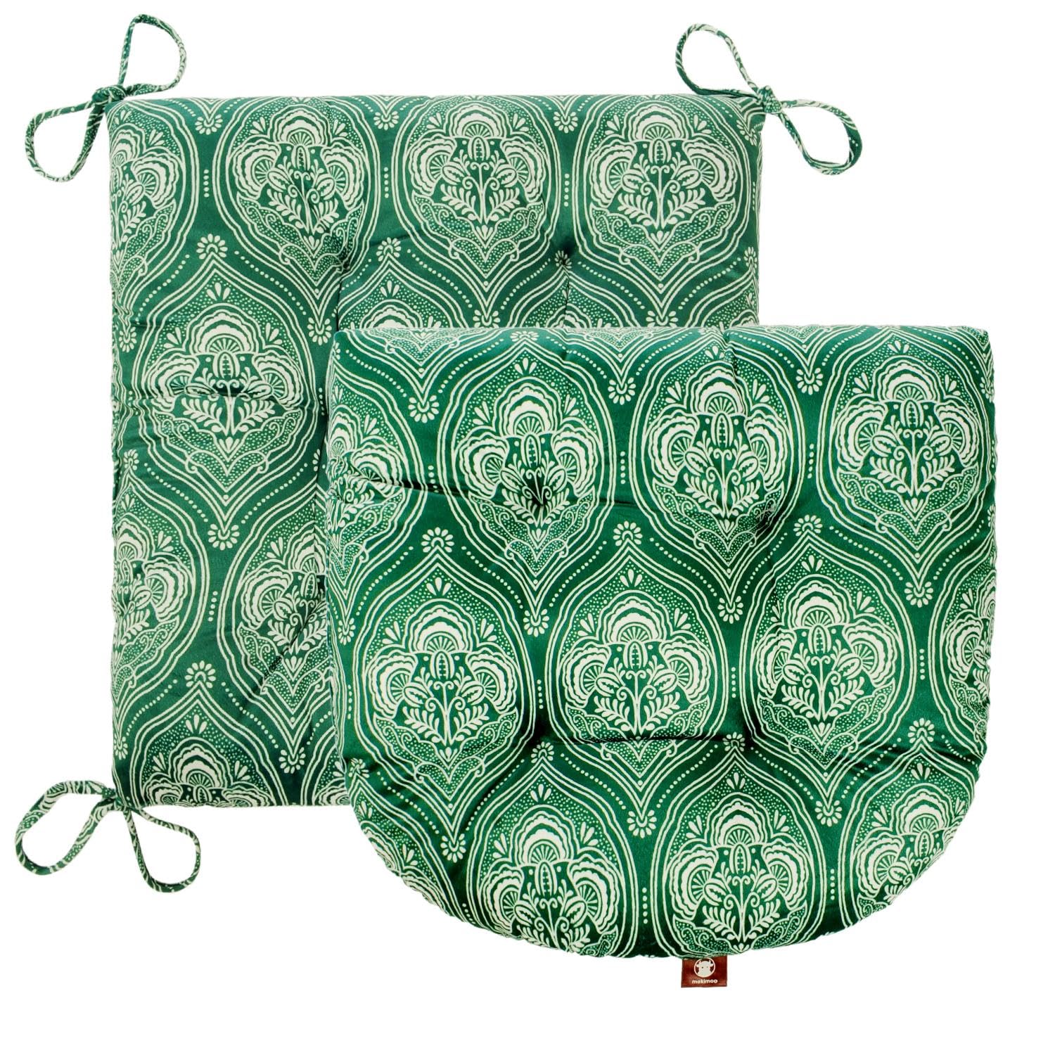 Makimoo seat cushion for rocking chair, 17x17 inches, tufted padding