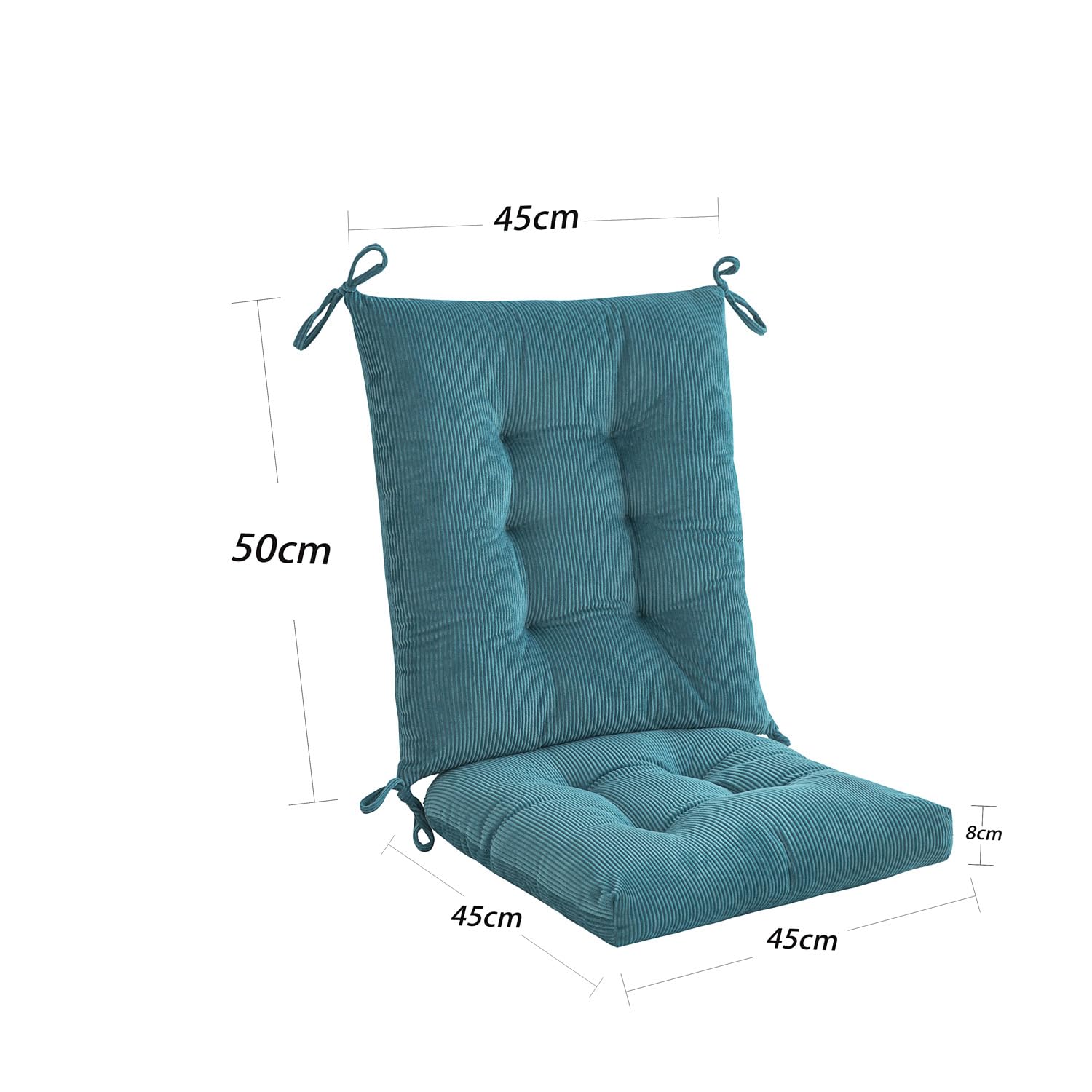 Makimoo blue set of 2 cushions for rocking chair pair.