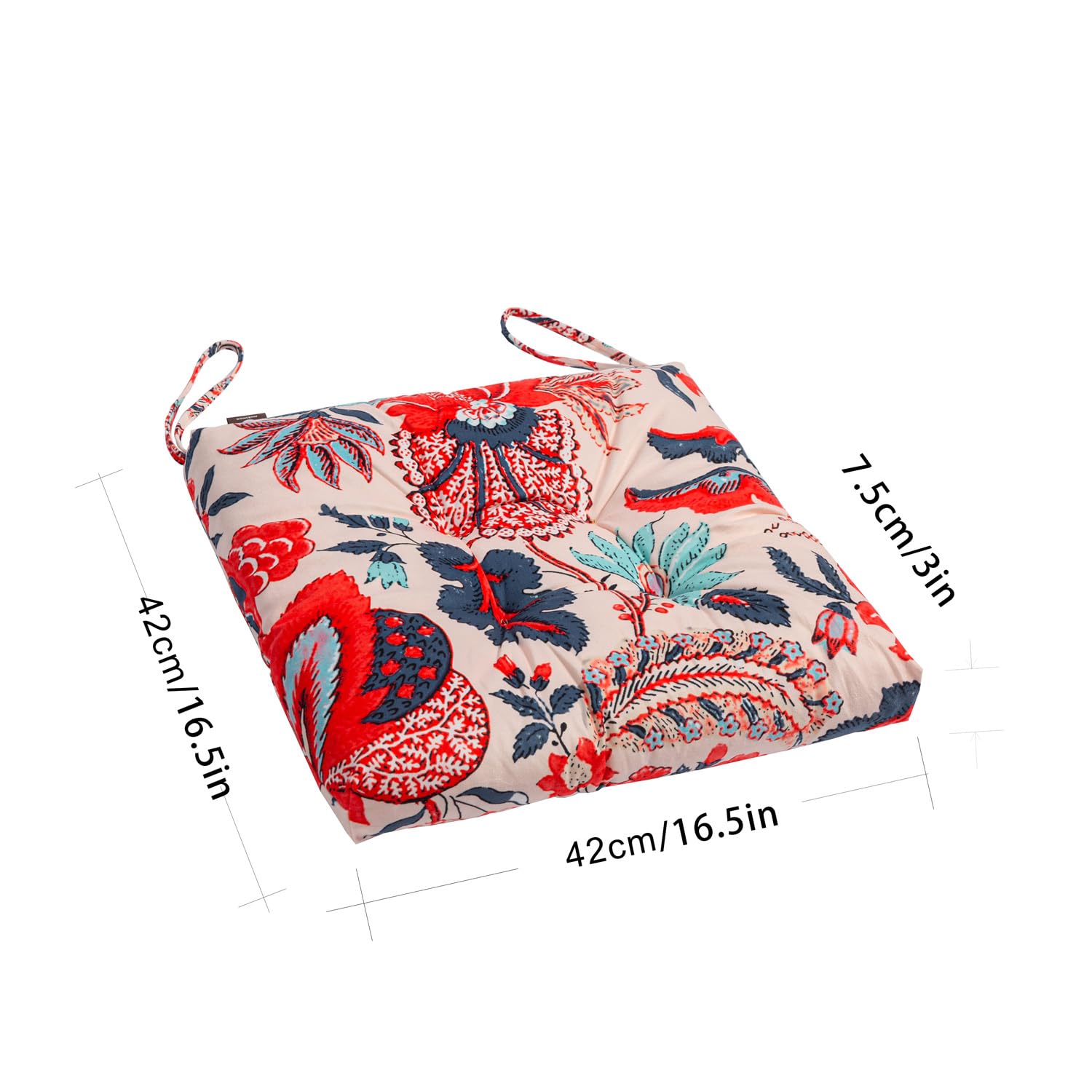 Makimoo 17x17 cushion size fits most dining chairs and benches.