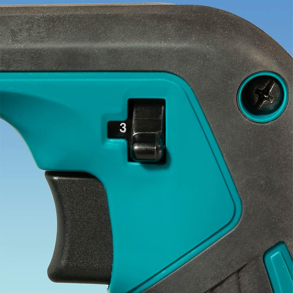 Makita DUB185Z with battery protection circuit for safe use.