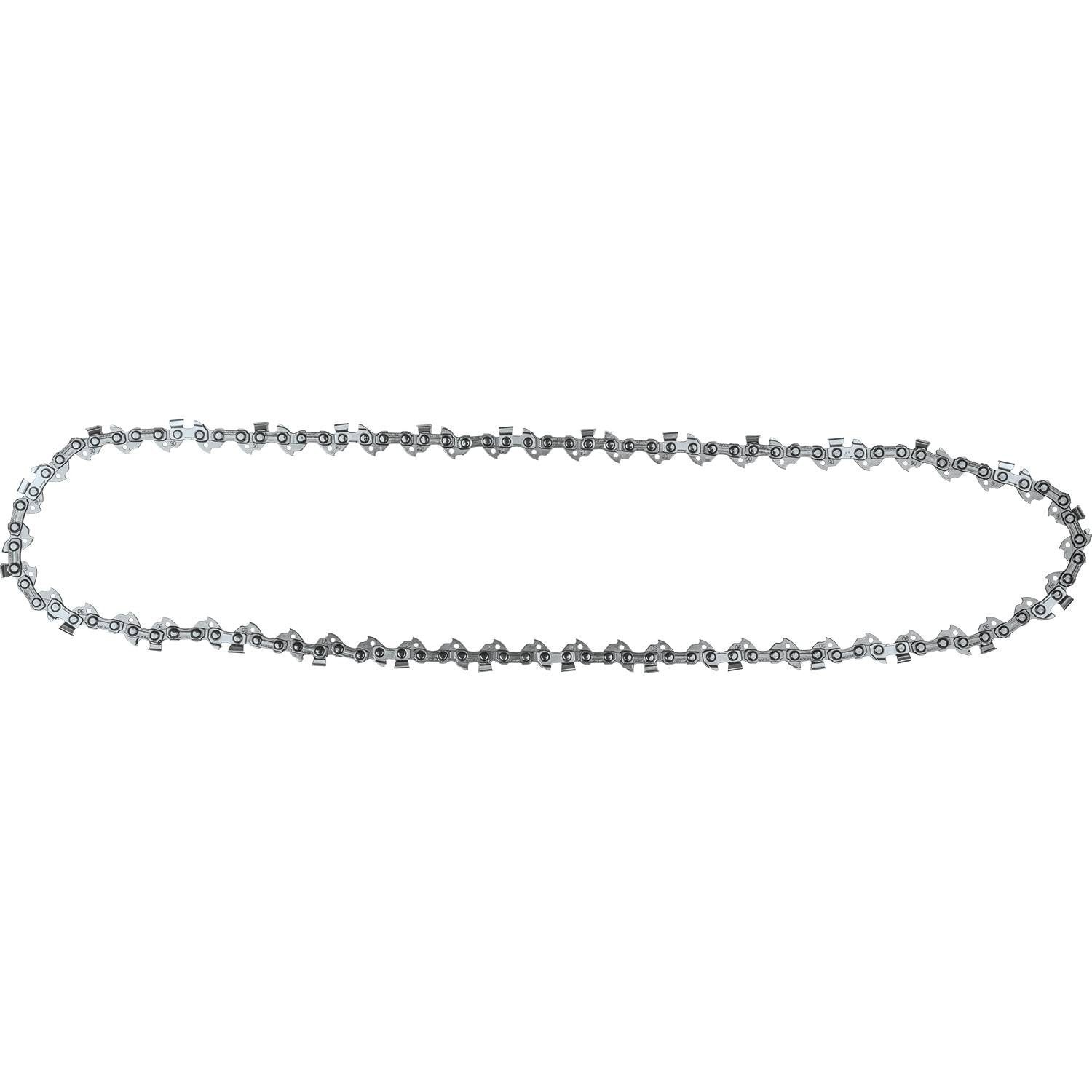Makita E-00240 16-inch saw chain front view showing low-vibration design for smoother cuts.