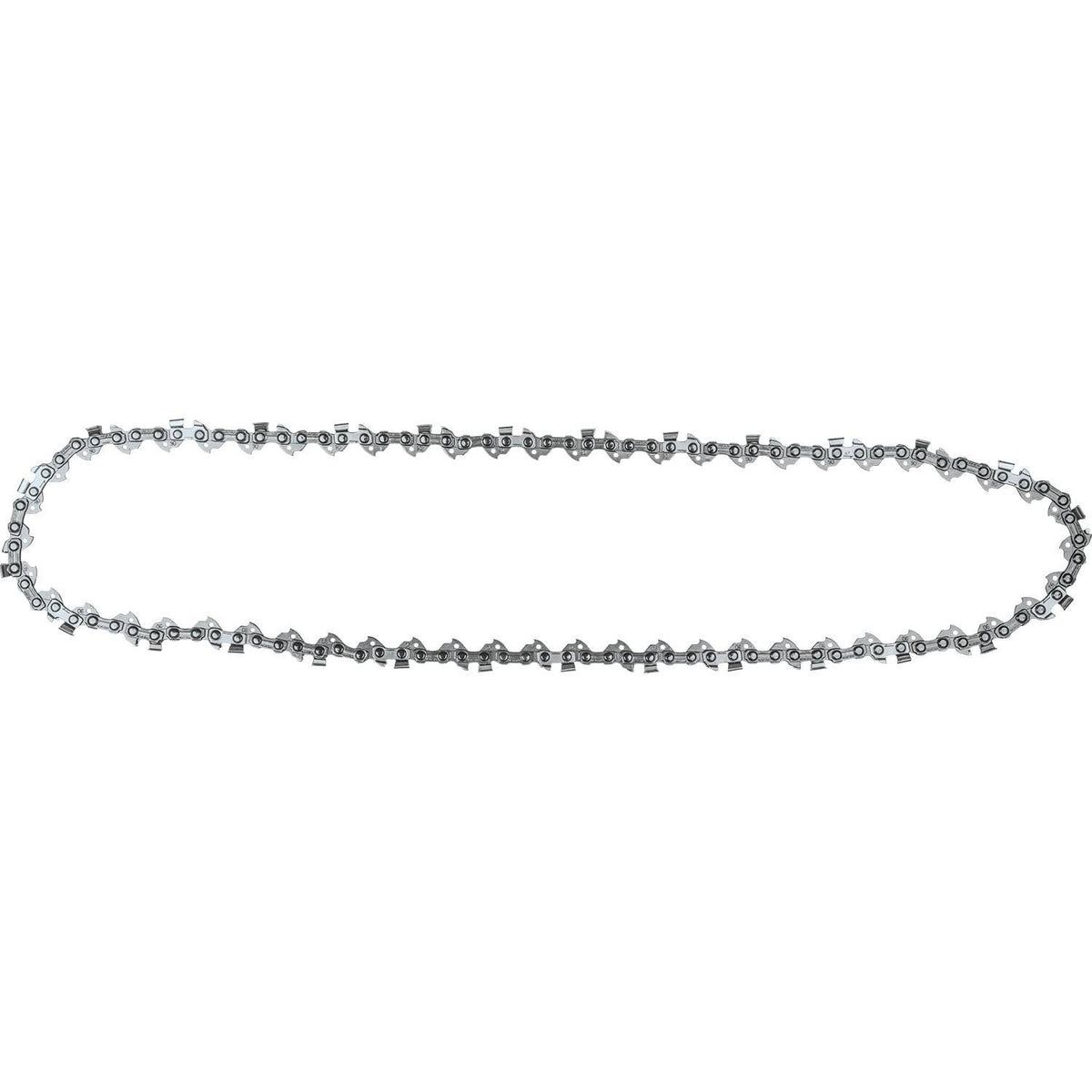 Makita E-00240 16-inch saw chain front view showing low-vibration design for smoother cuts.