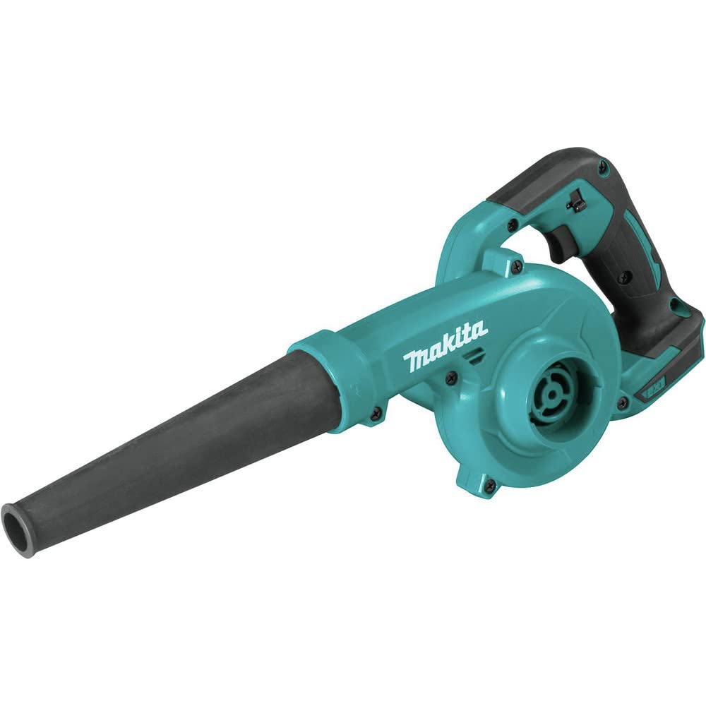 Makita XBU05Z blower front view showing compact profile for easy in-tool use