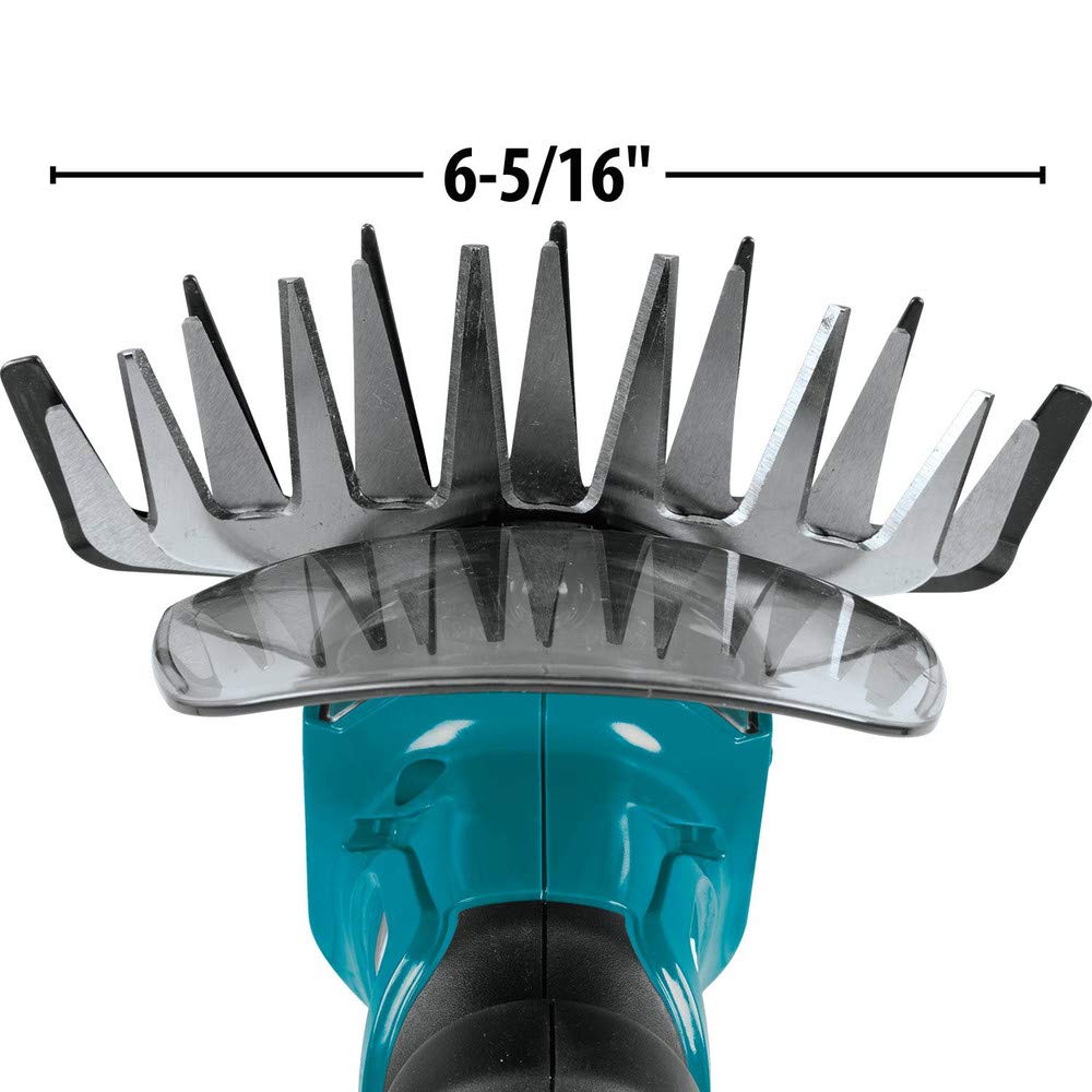 Six-and-five-sixteenth-inch cutting width enables fast trimming.