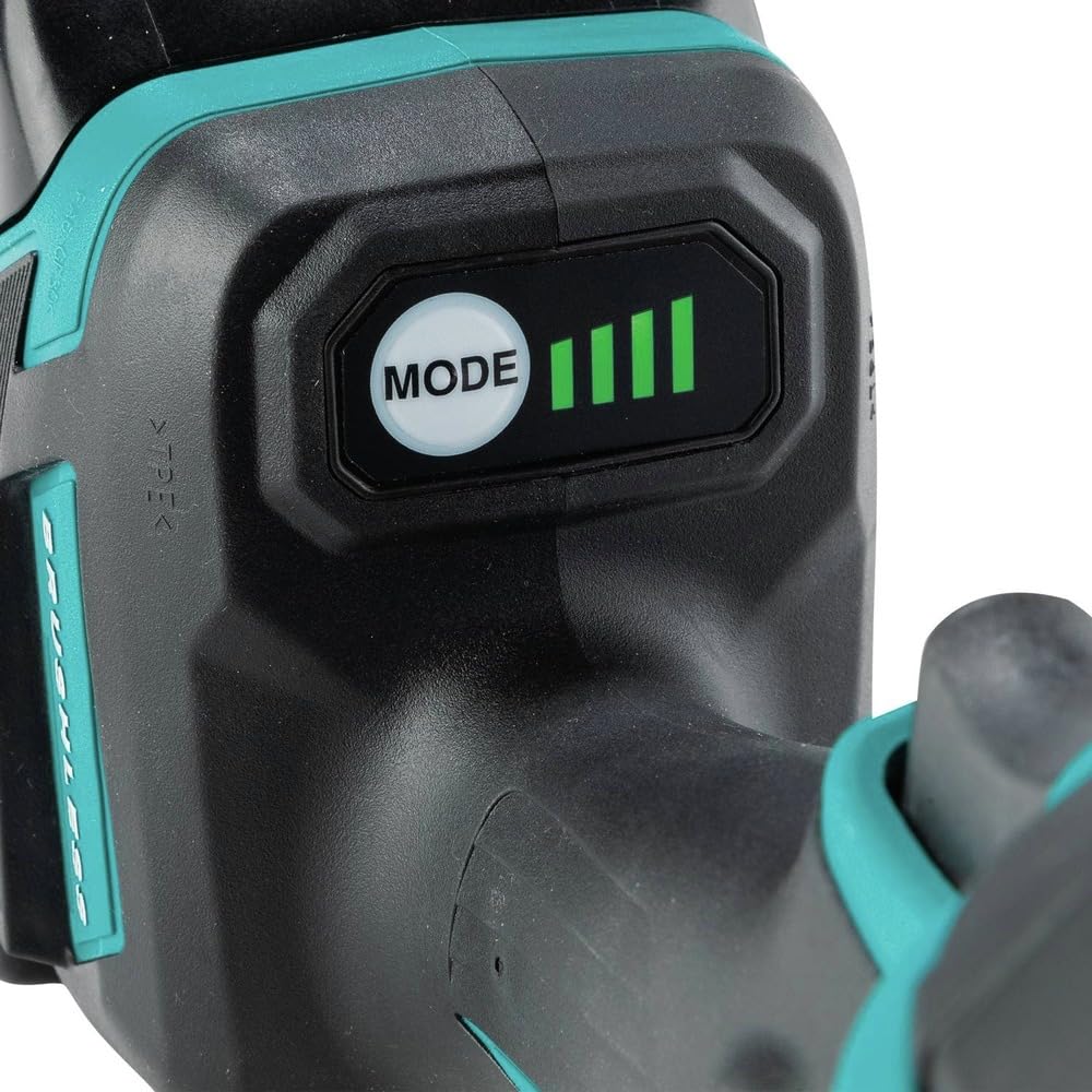 Makita XSA01Z up to 50 minutes run time with a 6Ah battery.