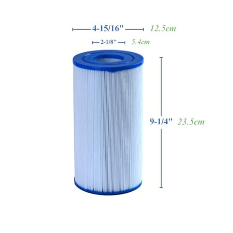 Close-up of Malaka Spa FD2002 pleated filter showing filtration surface