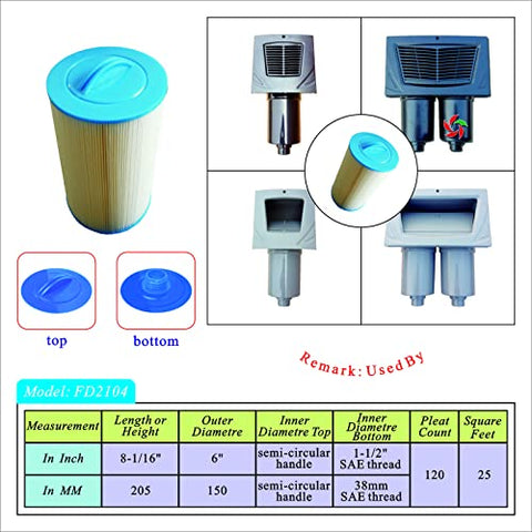 Malaka spa filter top cap with ergonomic handle for quick removal.