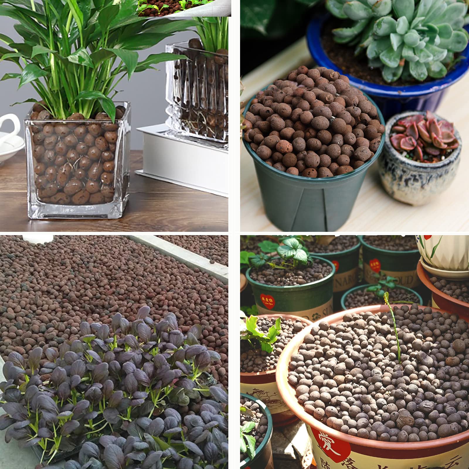 Malifea leca pebbles are clean and dust-free for easy reuse and cleaning.