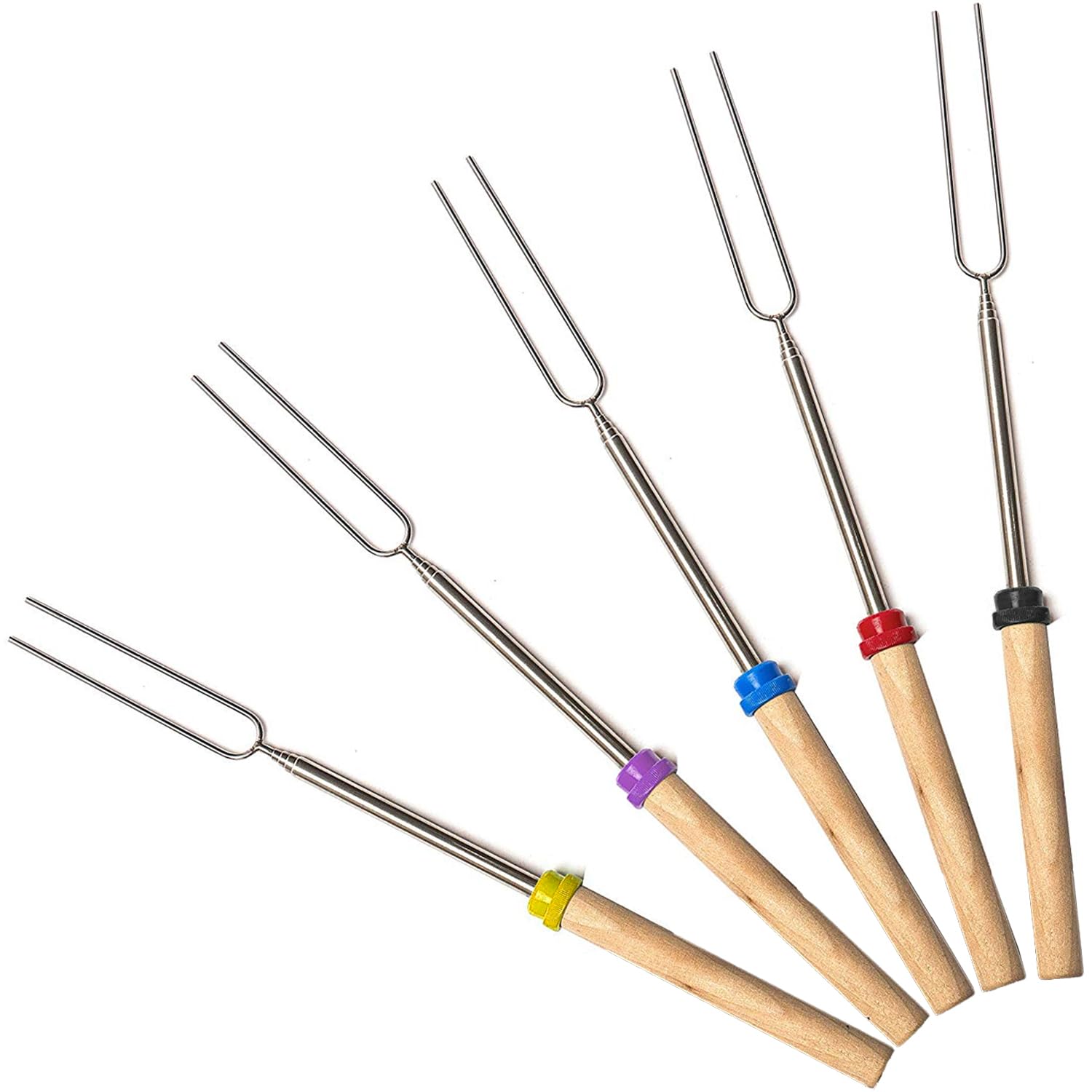MalloMe Smores Sticks with 32-inch length for safe, extended roasting.