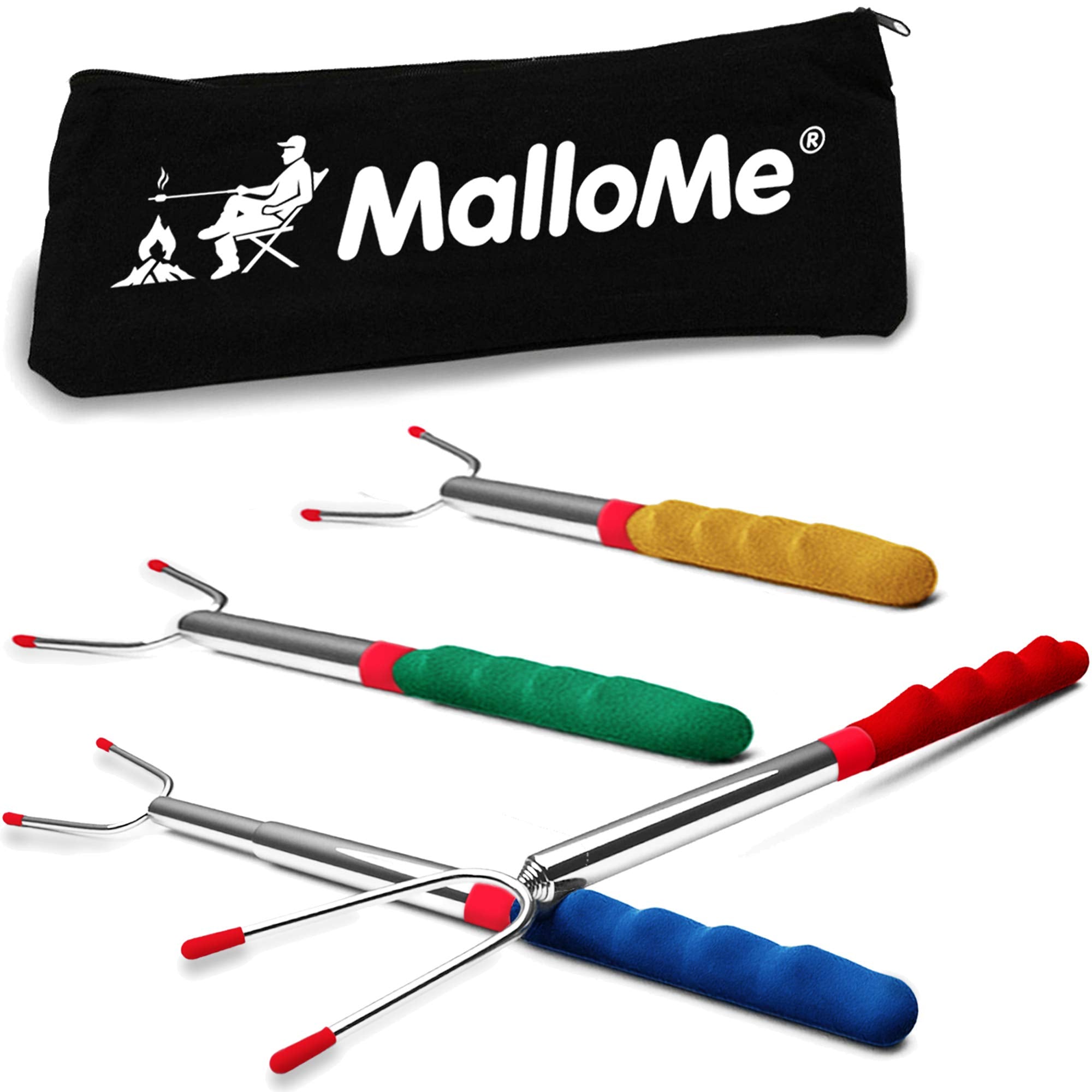 MalloMe Smores Sticks 45-inch length for safer campfire roasting.