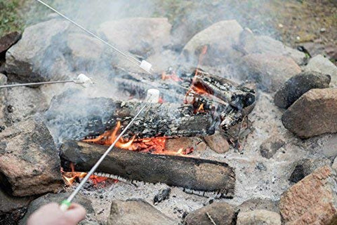 MalloMe Smores Sticks ideal for marshmallows, hot dogs, and vegetables outdoors.