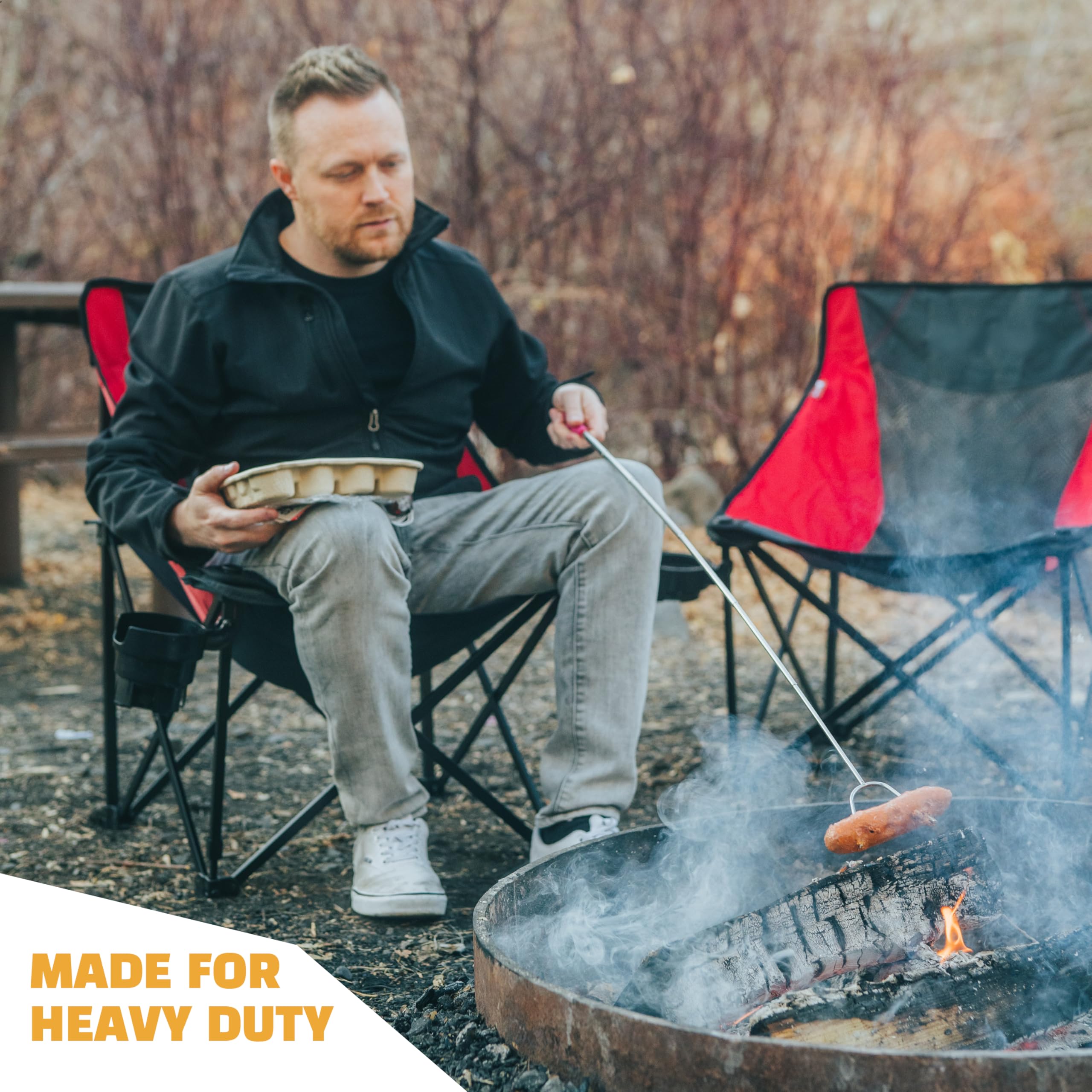 Load up to four marshmallows on one MalloMe stick.