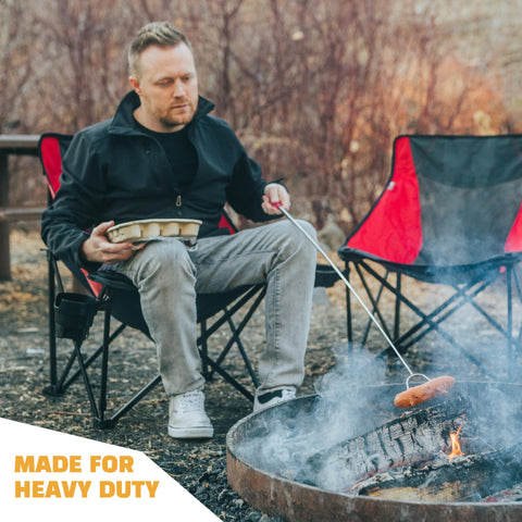 Retractable design simplifies packing for camping trips and storage at home.