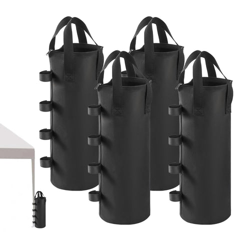 Malomke 140lbs top zipper sand bags on canopy legs offering strong wind resistance.