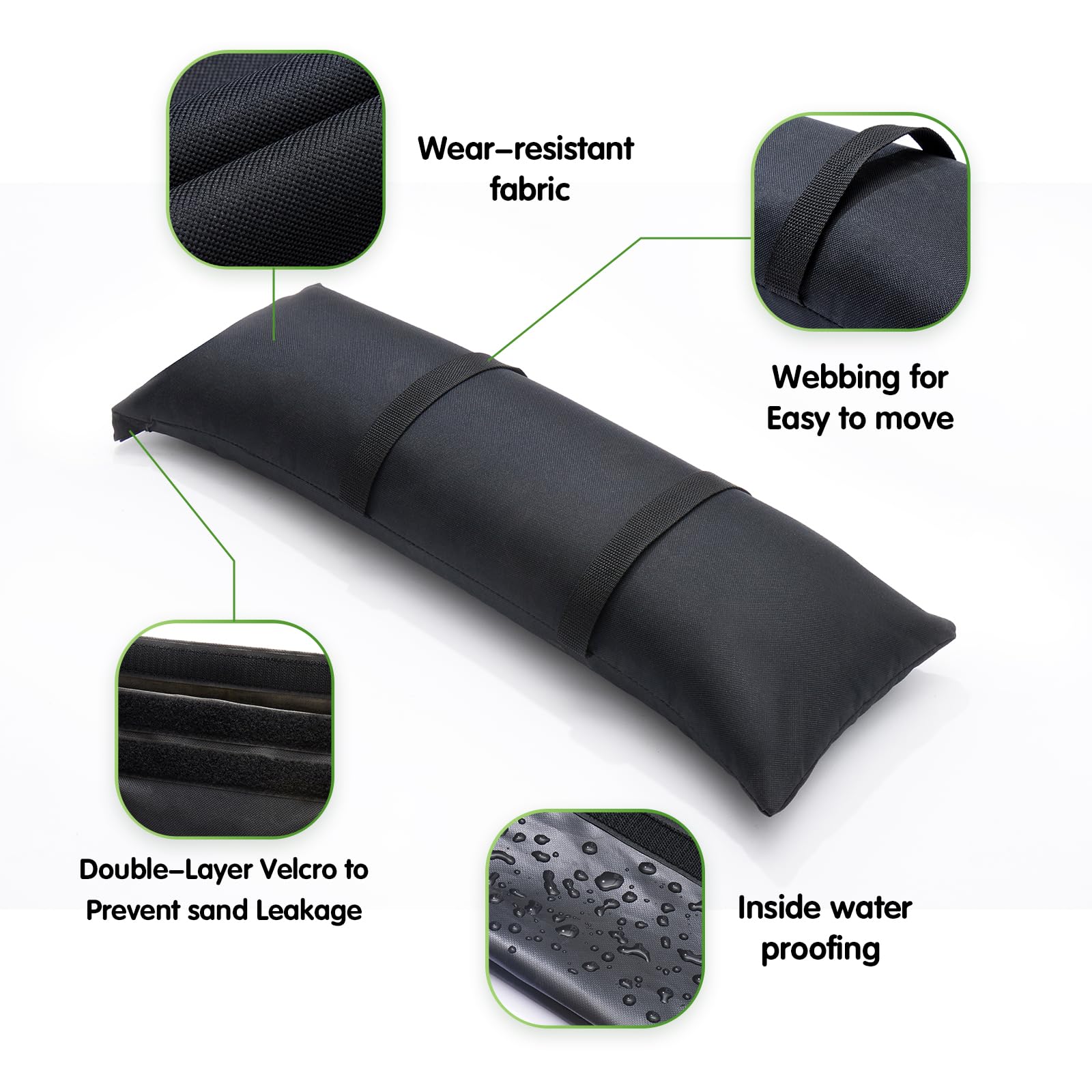 Carrying Malomke SandBags with sturdy straps for easy relocation