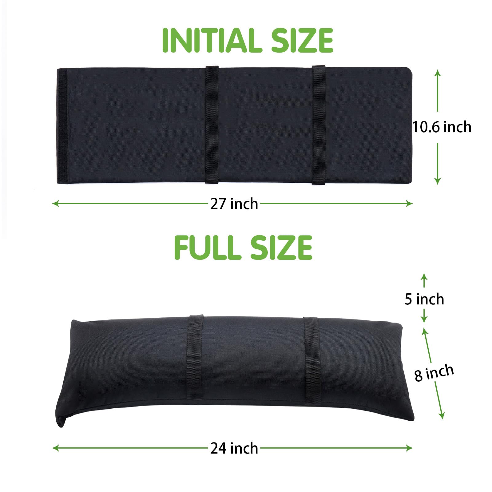 Malomke SandBags accept sand, rock, or dirt for versatile filling options.
