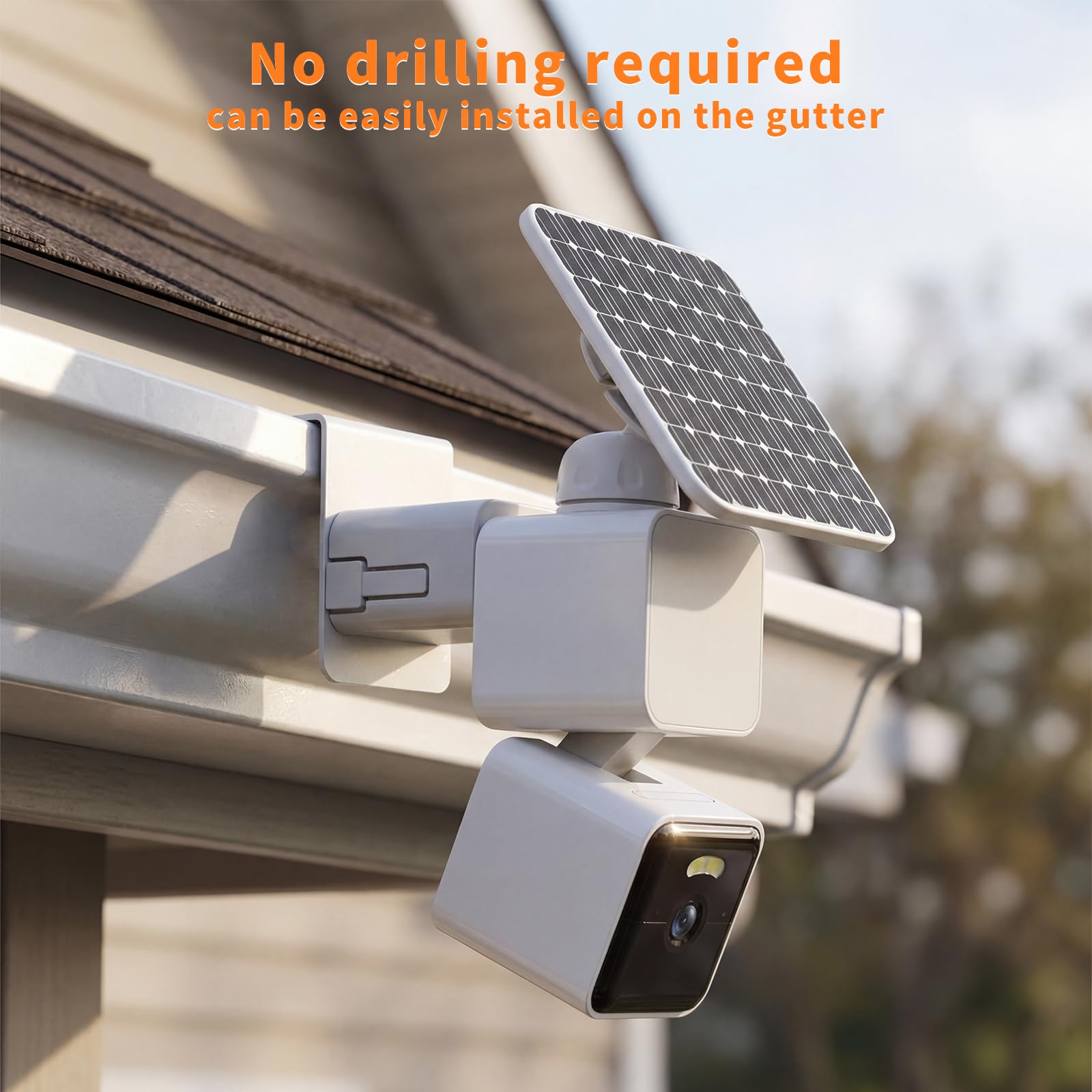 Mamerry drill-free installation shows quick, tool-free setup without gutter damage.
