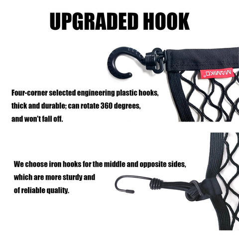 Mamiko cargo net elastic periphery provides snug fit around cargo