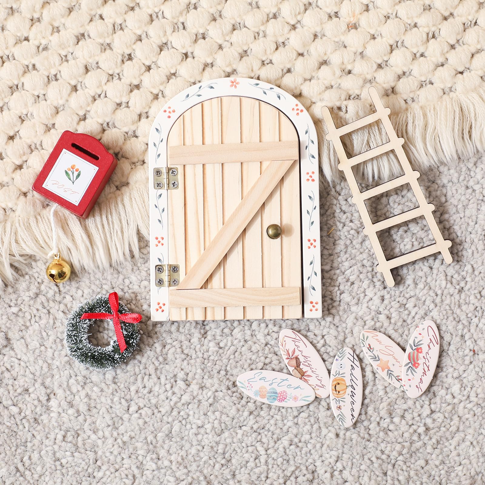 Mamimami Home durable wood construction ensures long-lasting fairy doorway.