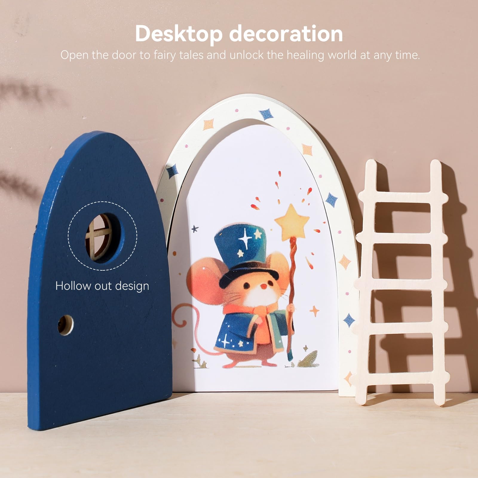 Elf mouse sticker detail from Mamimami Home adds whimsy to the portal.