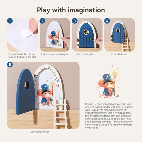 Opening fairy door by Mamimami Home sparks imaginative play.