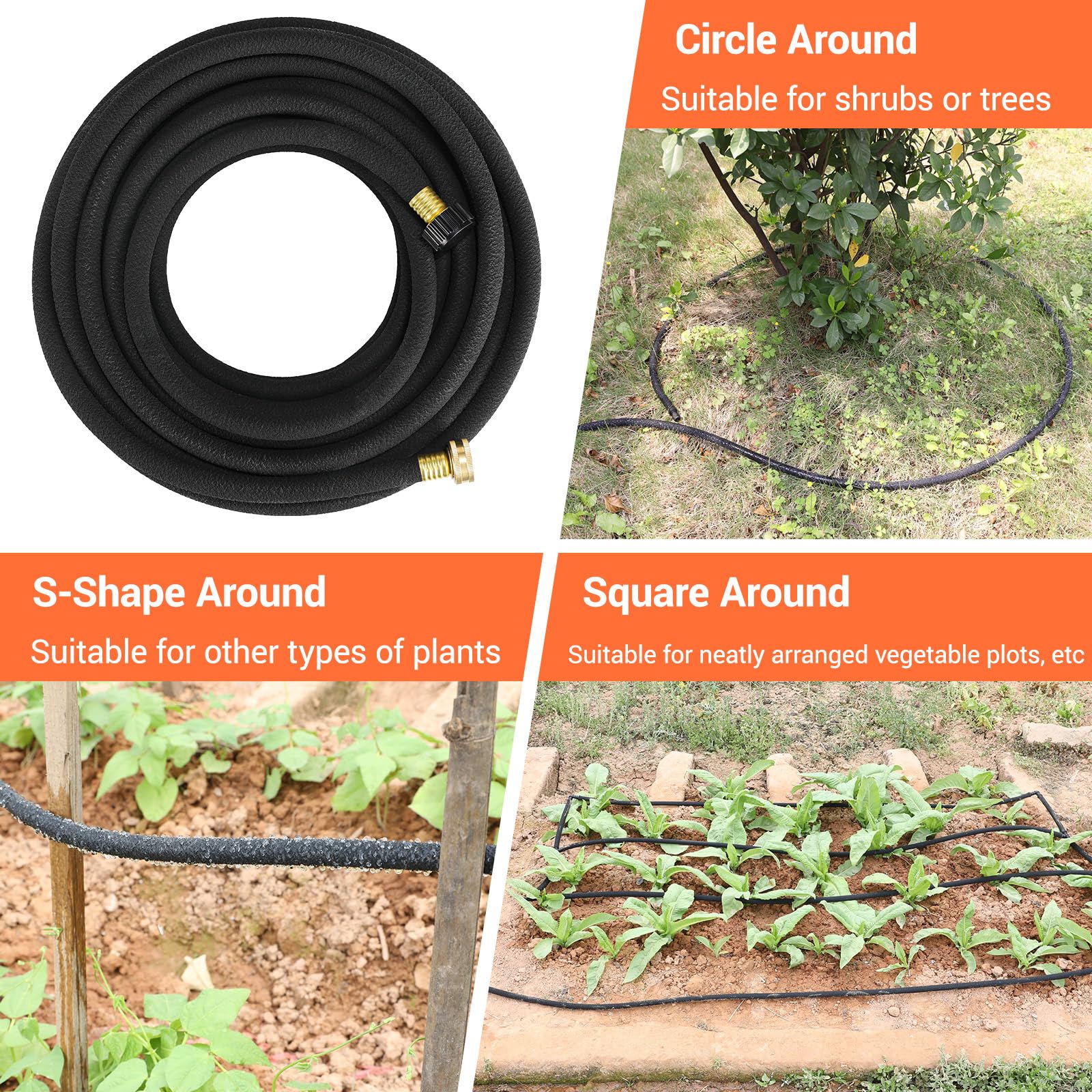 MAMIZO End caps and rust-resistant fittings support stable multi-hose setups.