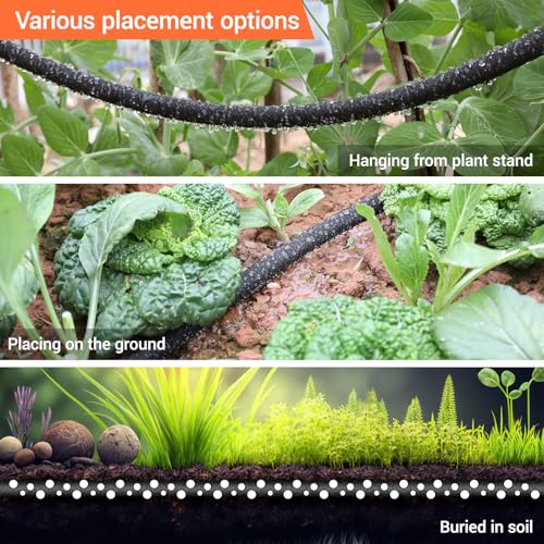 MAMIZO Soaker Hose 2x50ft expands flexible irrigation layouts.