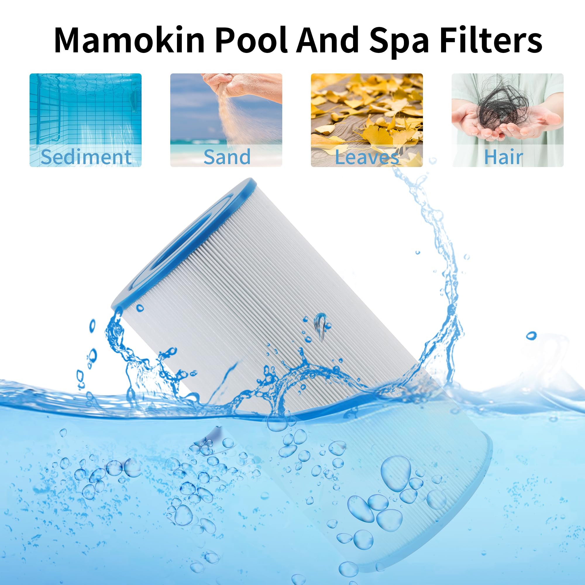 Mamokin C-4335 spa filter uses trilobal fabric for durable performance