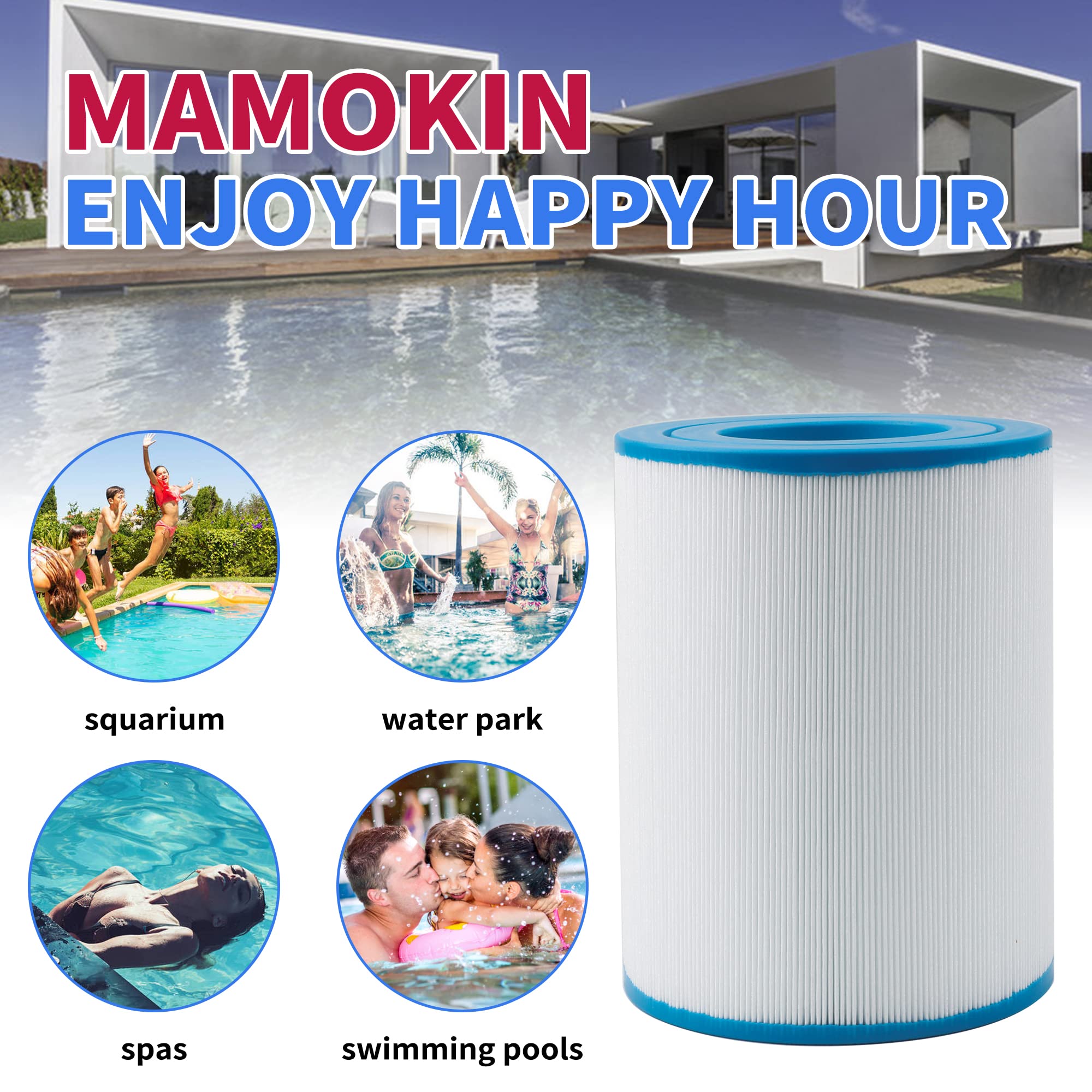 Mamokin PDM28 spa filter cleaning illustration for quick rinses.