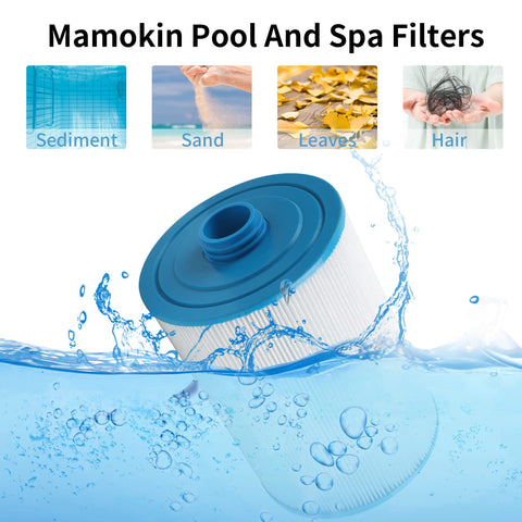 Mamokin PWW50 spa filter dimensions showing outer diameter