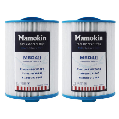 Mamokin PWW50 spa filter front view for easy replacement with 1-1/2 inch SAE thread