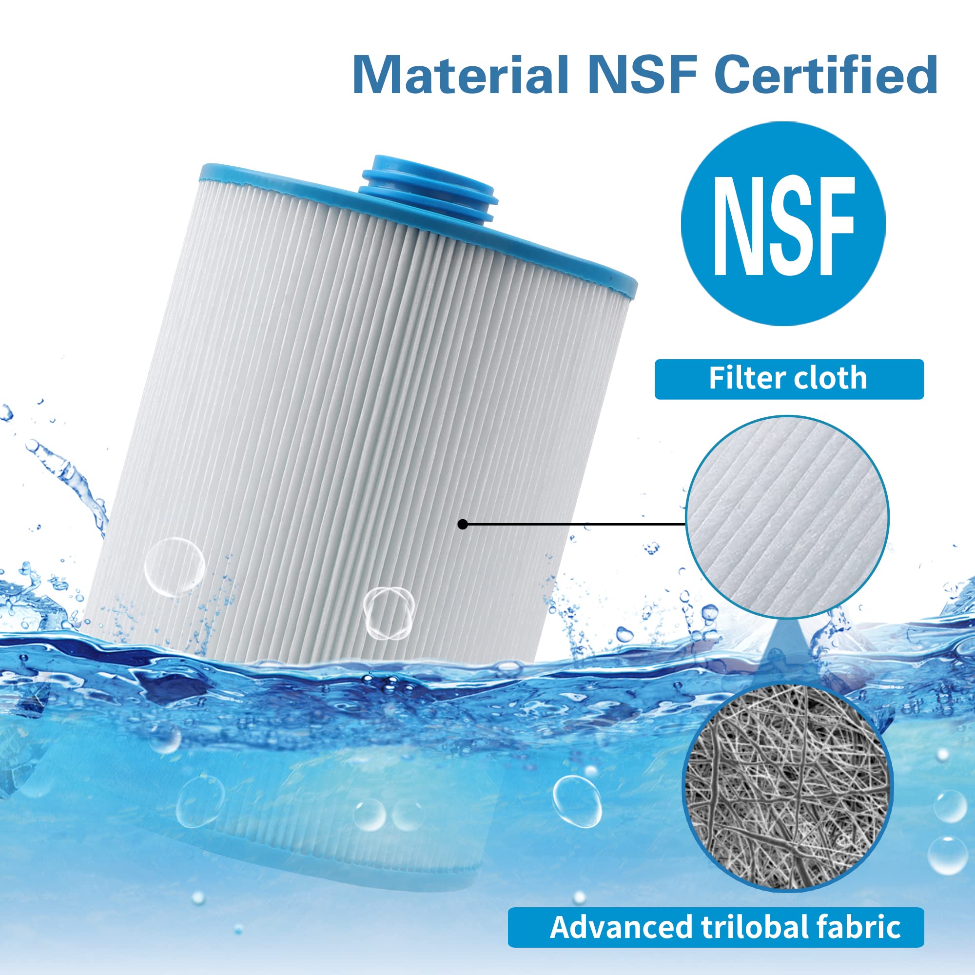 Mamokin PWW50 spa filter label detail indicating compatible models