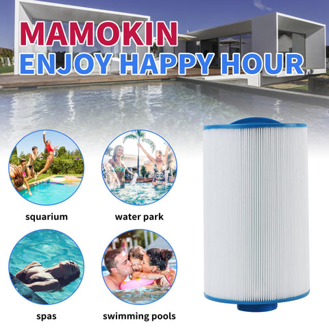 Mamokin Spa Filter 6CH-402 media closeup showing Trilobal fabric for easier cleaning