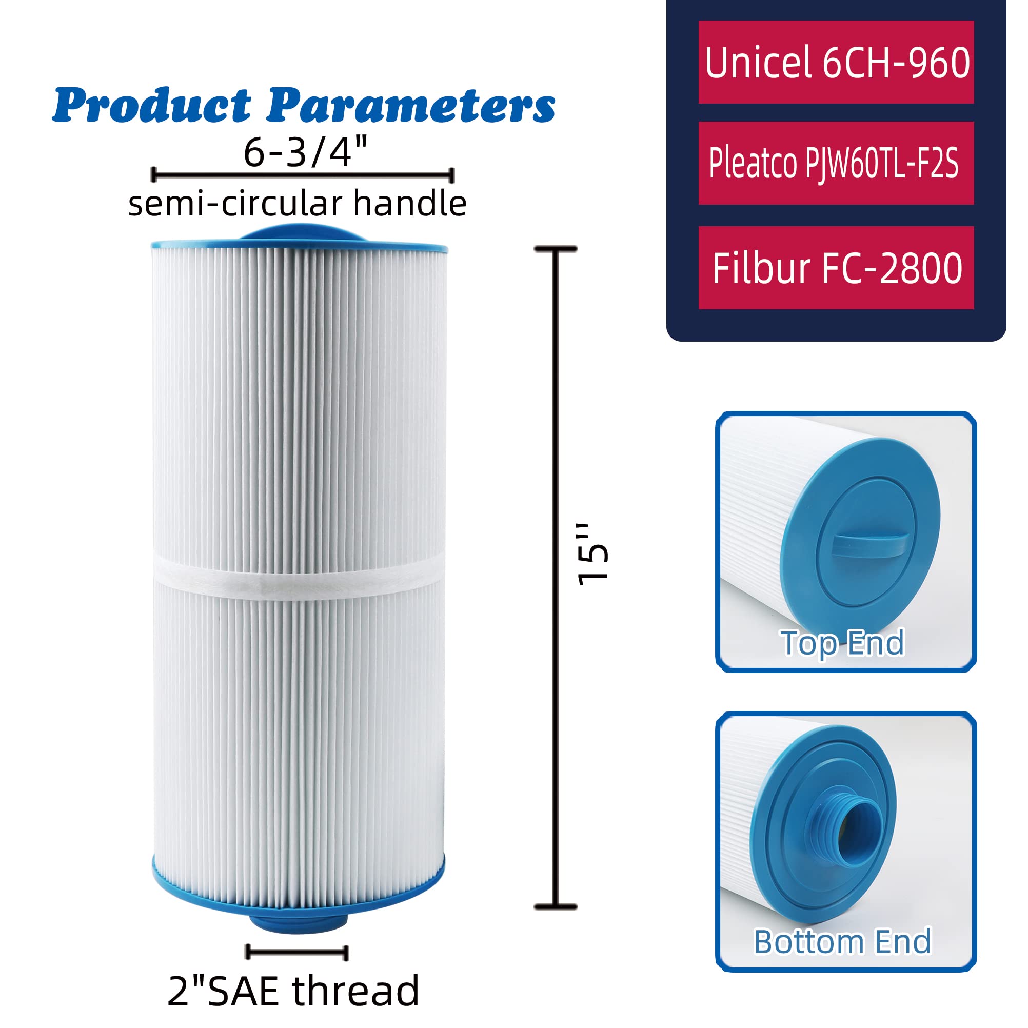 Mamokin 6CH-960 outer diameter shown at 6-3-4 inches for a snug fit.
