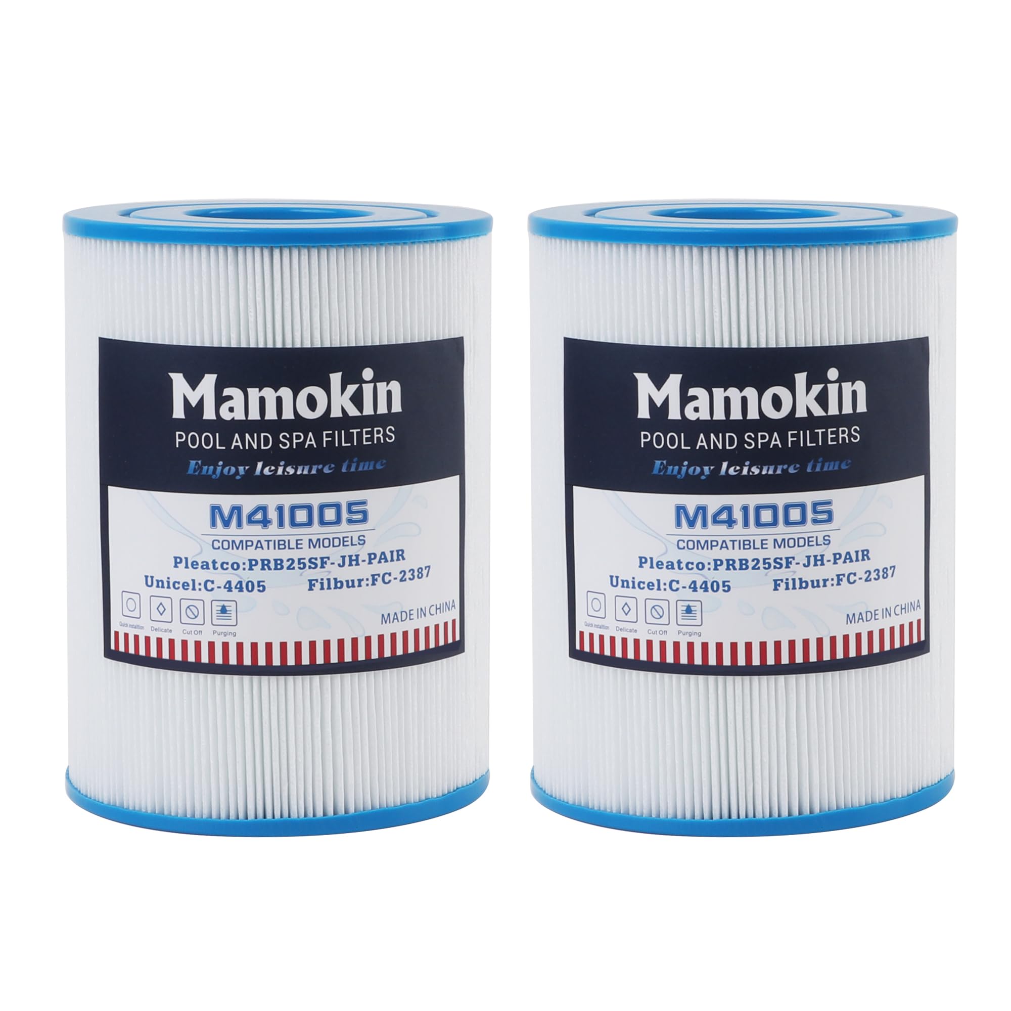 Mamokin Spa Filter C-4405 close-up showing durable trilobal fabric for clearer spa water