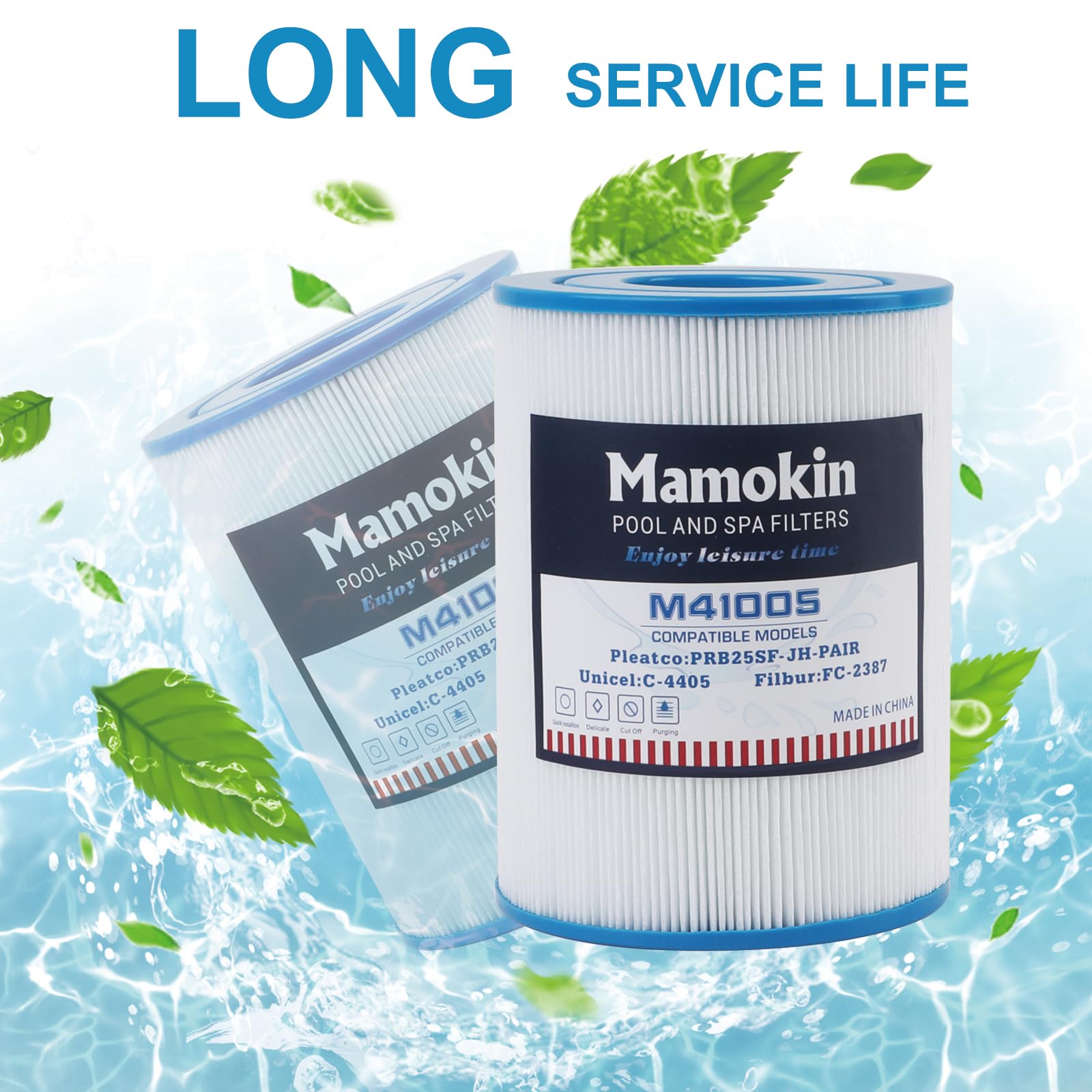 Mamokin Spa Filter C-4405 trilobal fabric design promotes efficiency