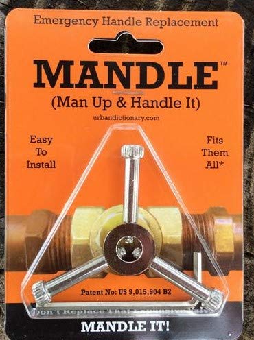 MANDLE adjustable round-wheel handle fits multiple outdoor faucets for easy replacement