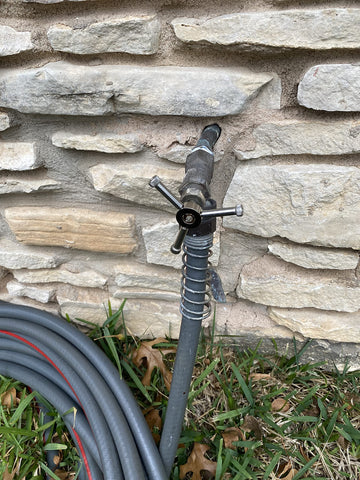 MANDLE spigot/outdoor faucet handle shown for reliable shut-off and control