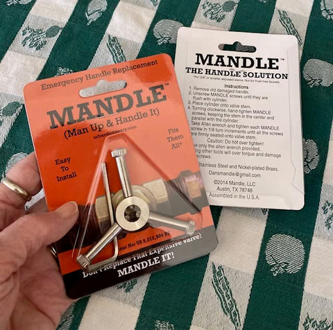 MANDLE universal outdoor spigot handle fits 3/8-inch or smaller stems