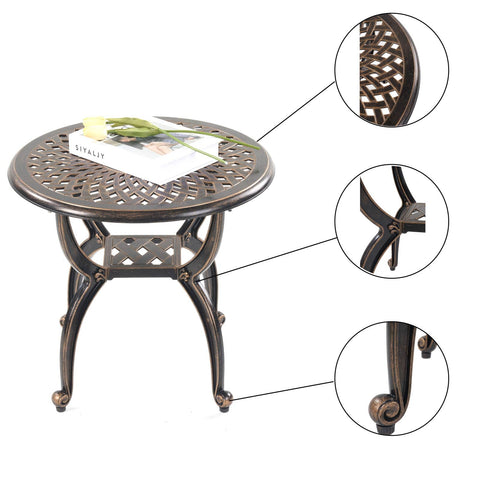 Mandolin garden table stable square platform supports decor and beverages.
