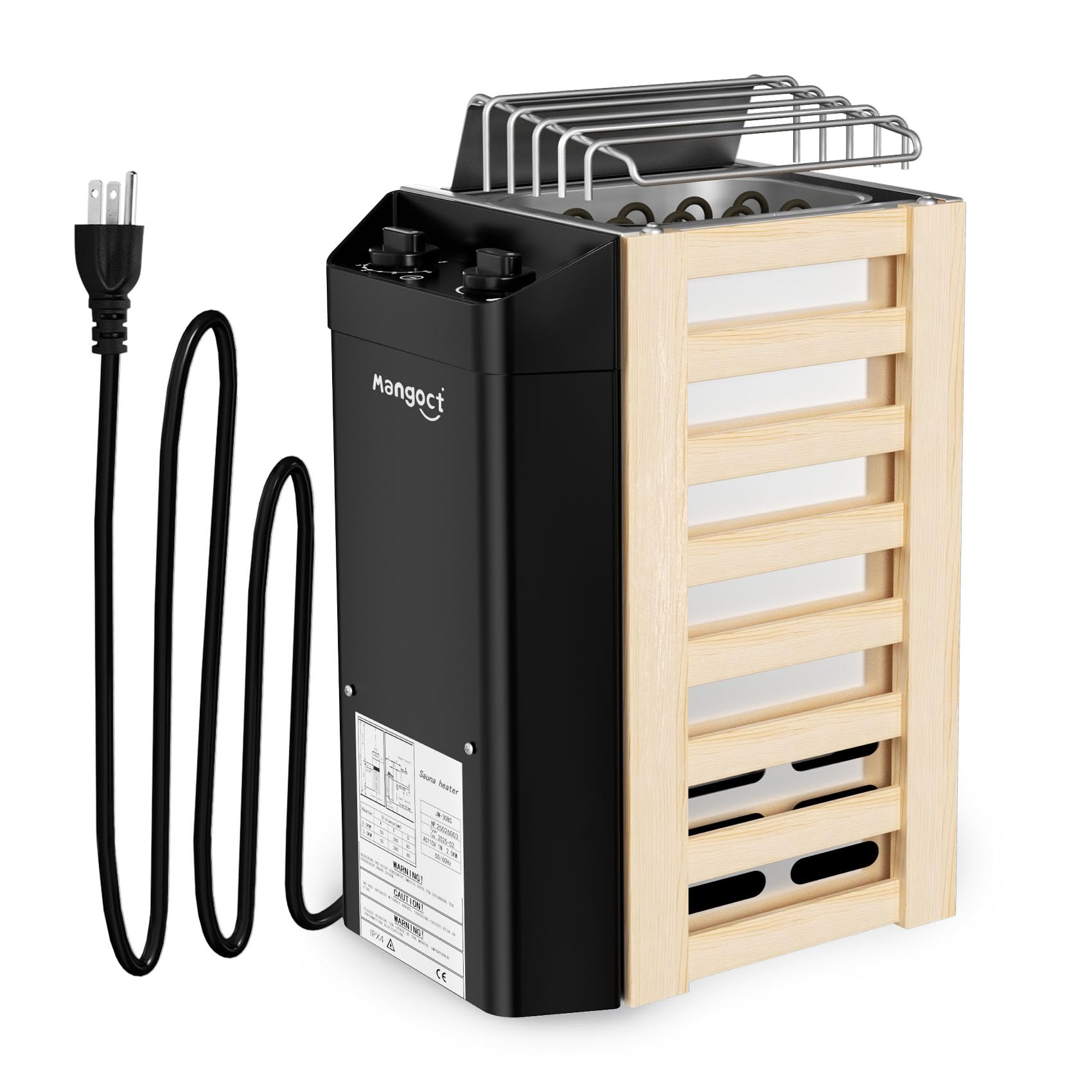 Mangoct 2KW sauna heater wall mount for compact spaces.