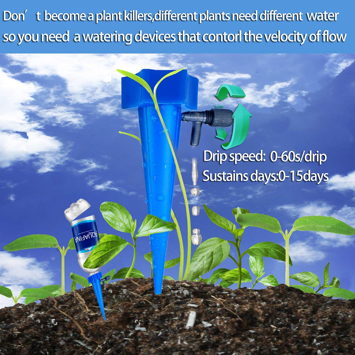 Mangoit auto dripper irrigation device provides hands-free plant watering for busy homes