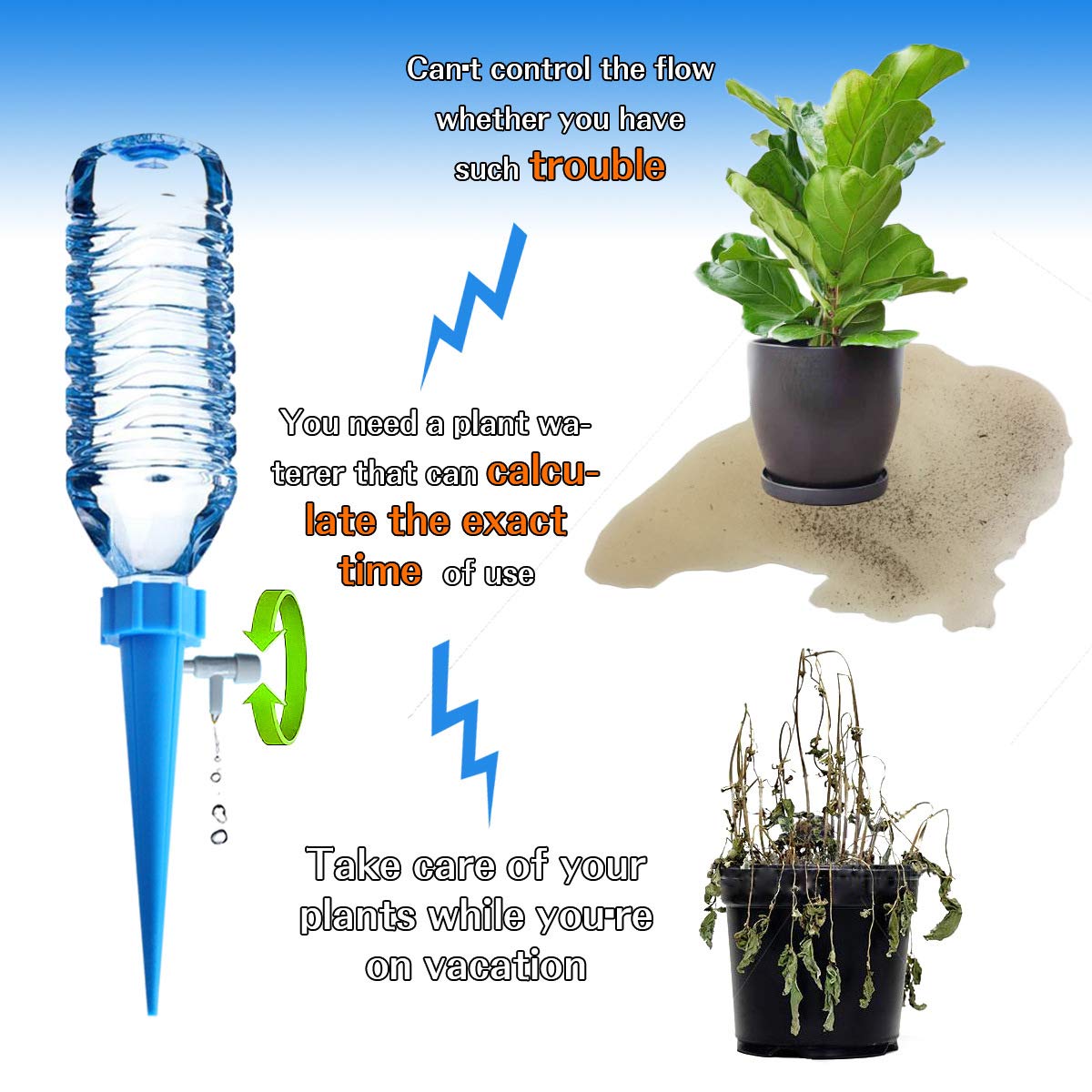 Mangoit bottle mouth 1-1 inch compatibility enables easy setup and reliable drips